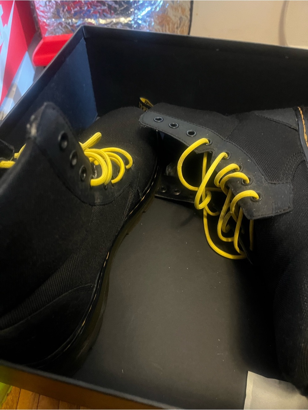 Dr. Martens Men's 1460 Slip Resistant Leather Boot, Black Suede, Size US 12
